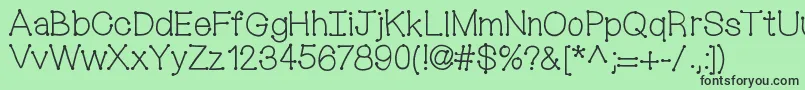 Шрифт Mixconnectdots – чёрные шрифты на зелёном фоне