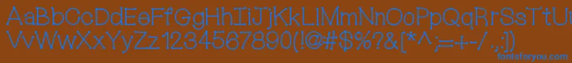 Mixconnectdots-fontti – siniset fontit ruskealla taustalla