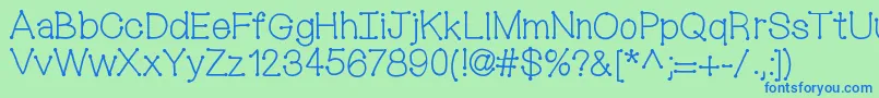 Mixconnectdots Font – Blue Fonts on Green Background