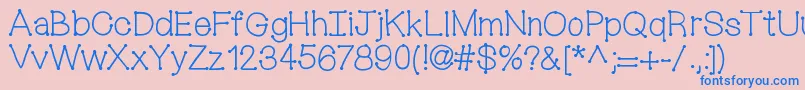 フォントMixconnectdots – ピンクの背景に青い文字