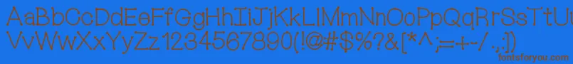 Mixconnectdots-fontti – ruskeat fontit sinisellä taustalla