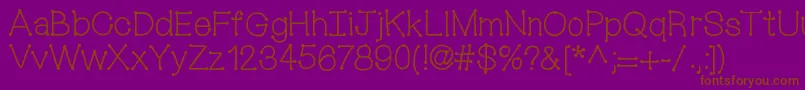 Mixconnectdots-fontti – ruskeat fontit violetilla taustalla
