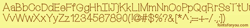 Mixconnectdots Font – Brown Fonts on Yellow Background