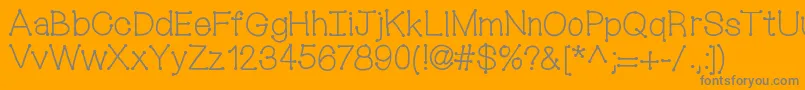 Mixconnectdots-Schriftart – Graue Schriften auf orangefarbenem Hintergrund