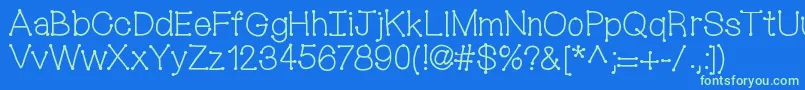 Mixconnectdots Font – Green Fonts on Blue Background