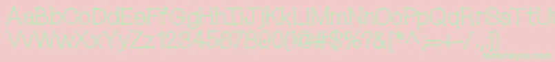 Mixconnectdots-fontti – vihreät fontit vaaleanpunaisella taustalla