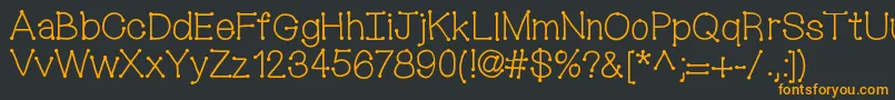 Mixconnectdots Font – Orange Fonts on Black Background