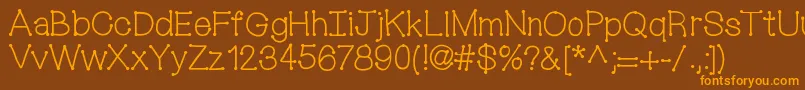 Mixconnectdots Font – Orange Fonts on Brown Background