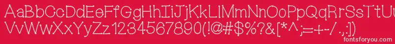 Mixconnectdots Font – Pink Fonts on Red Background