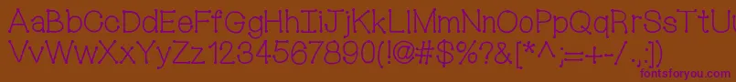 Mixconnectdots-fontti – violetit fontit ruskealla taustalla