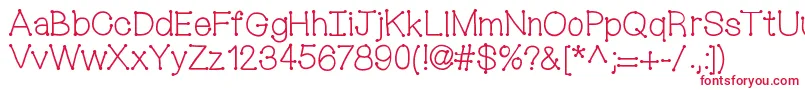 Mixconnectdots Font – Red Fonts on White Background