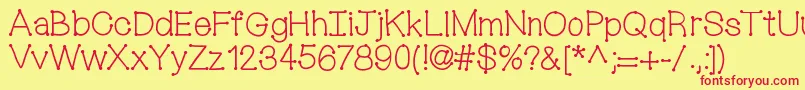 Mixconnectdots Font – Red Fonts on Yellow Background