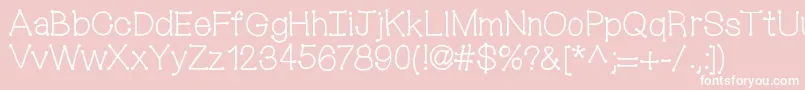 Mixconnectdots-fontti – valkoiset fontit vaaleanpunaisella taustalla