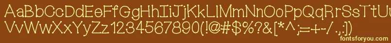 Mixconnectdots Font – Yellow Fonts on Brown Background