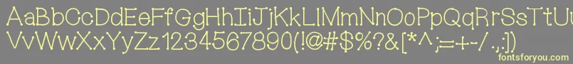 Mixconnectdots-fontti – keltaiset fontit harmaalla taustalla