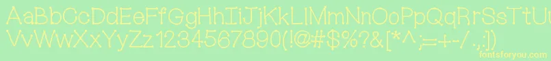 Mixconnectdots Font – Yellow Fonts on Green Background