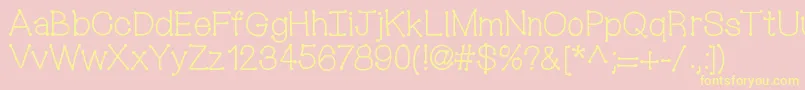 Шрифт Mixconnectdots – жёлтые шрифты на розовом фоне