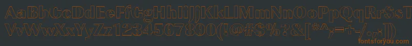 ImperialouHeavyRegular Font – Brown Fonts on Black Background