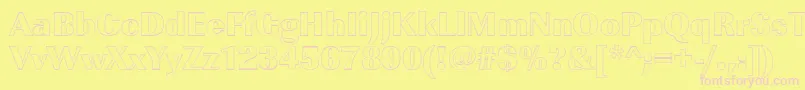 ImperialouHeavyRegular Font – Pink Fonts on Yellow Background