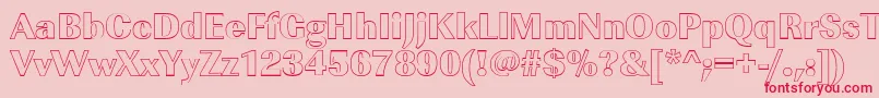 ImperialouHeavyRegular Font – Red Fonts on Pink Background