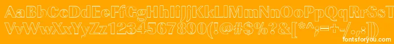 ImperialouHeavyRegular Font – White Fonts on Orange Background