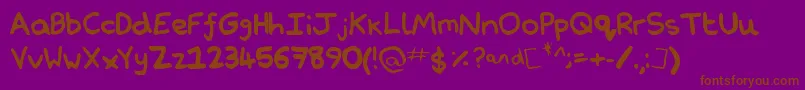 Police NathanSNotations – polices brunes sur fond violet