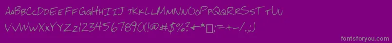 Шрифт Mchandwriting – серые шрифты на фиолетовом фоне