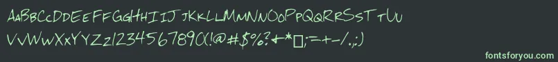 Шрифт Mchandwriting – зелёные шрифты на чёрном фоне
