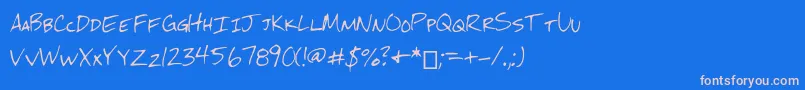 fuente Mchandwriting – Fuentes Rosadas Sobre Fondo Azul