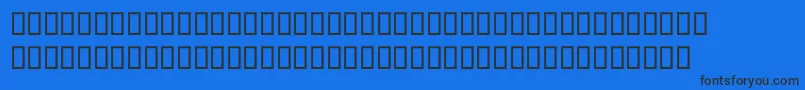 McsSquare-Schriftart – Schwarze Schriften auf blauem Hintergrund