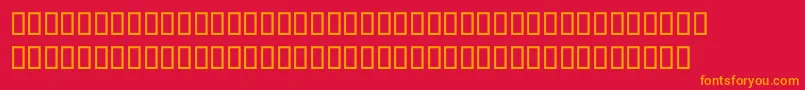 McsSquare Font – Orange Fonts on Red Background