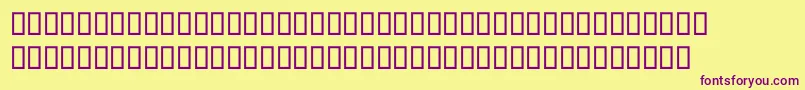 McsSquare Font – Purple Fonts on Yellow Background