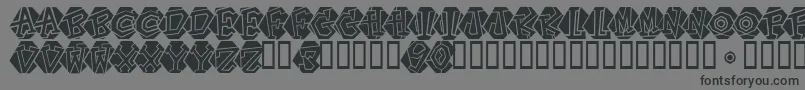 Portastat-Schriftart – Schwarze Schriften auf grauem Hintergrund