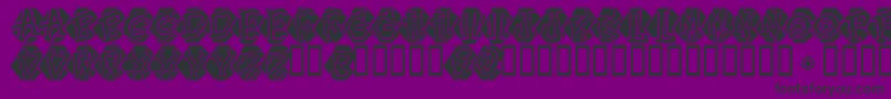 Portastat Font – Black Fonts on Purple Background