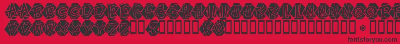 Portastat Font – Black Fonts on Red Background