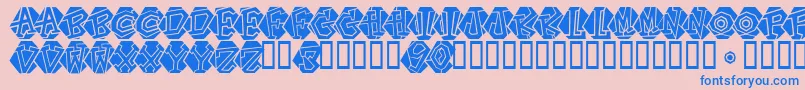 Portastat Font – Blue Fonts on Pink Background