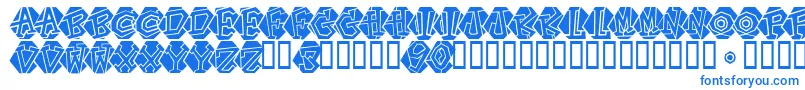 フォントPortastat – 青いフォント