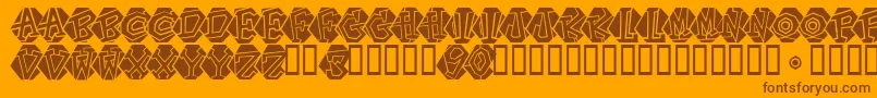 Portastat Font – Brown Fonts on Orange Background