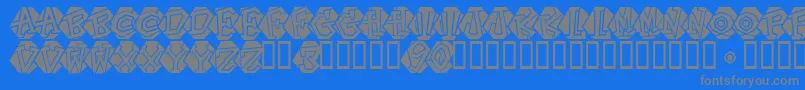 Portastat Font – Gray Fonts on Blue Background