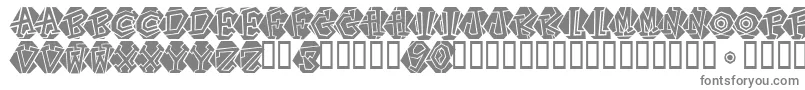 Portastat-fontti – harmaat kirjasimet valkoisella taustalla