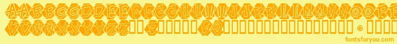 Portastat Font – Orange Fonts on Yellow Background