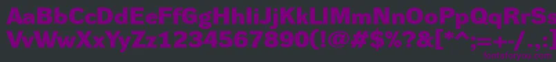 DynagroteskdxeBold Font – Purple Fonts on Black Background