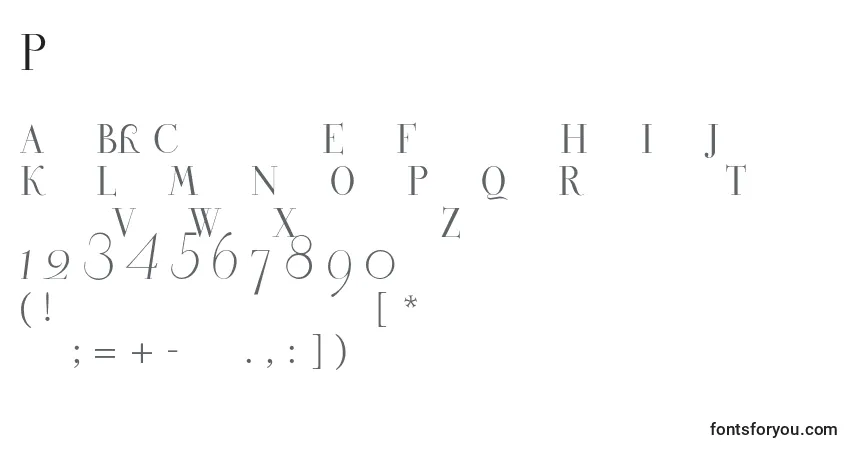 A fonte Petrovskyonec – alfabeto, números, caracteres especiais