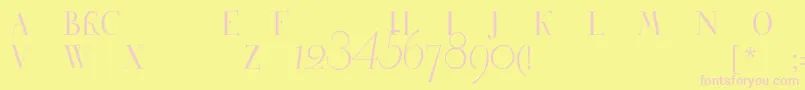 Petrovskyonec Font – Pink Fonts on Yellow Background