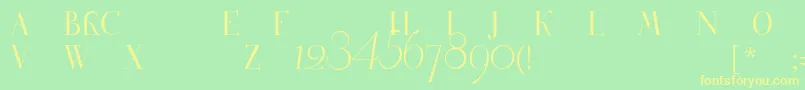 Petrovskyonec Font – Yellow Fonts on Green Background