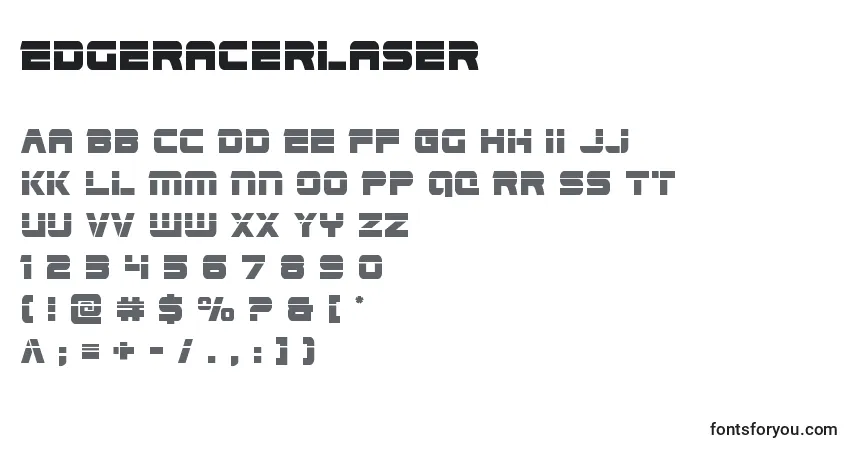 Шрифт Edgeracerlaser – алфавит, цифры, специальные символы