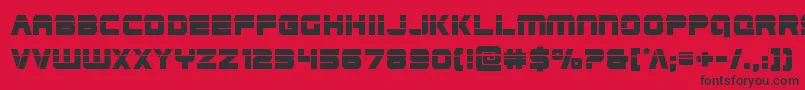 Edgeracerlaser Font – Black Fonts on Red Background