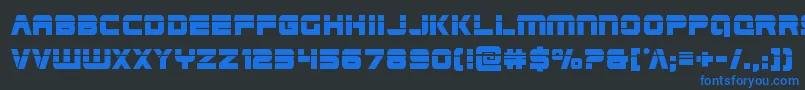 Edgeracerlaser Font – Blue Fonts on Black Background