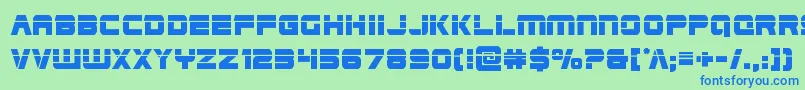 Edgeracerlaser Font – Blue Fonts on Green Background