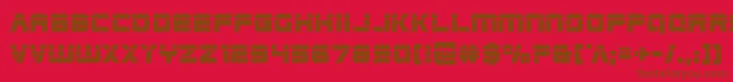 Edgeracerlaser Font – Brown Fonts on Red Background
